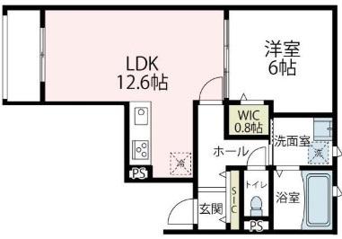 プレストサージュ(1LDK/3階)の間取り写真