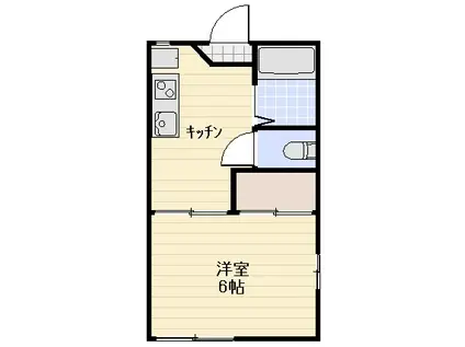 たかねハウス(1K/1階)の間取り写真