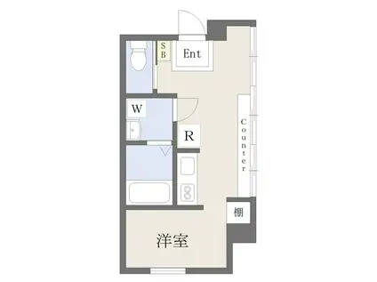 第5三信ビル(ワンルーム/2階)の間取り写真