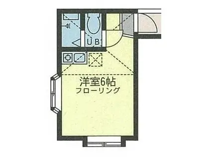 ユナイト小机ALICIAアリシアの瞳(ワンルーム/2階)の間取り写真