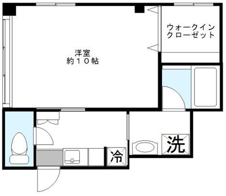 ベルコート(1K/1階)の間取り写真