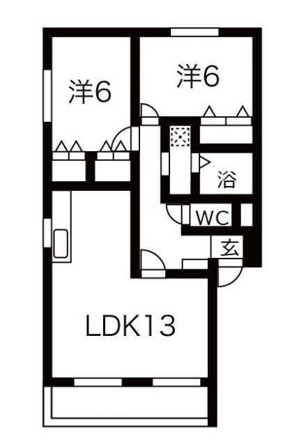 コート半田東 A棟(2LDK/2階)の間取り写真