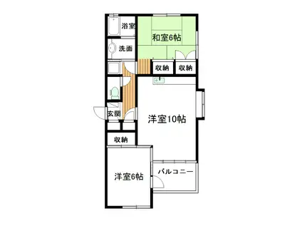 フローレスマリコ(2LDK/2階)の間取り写真