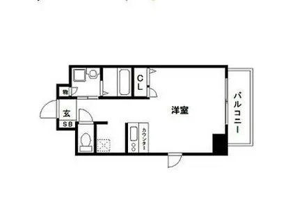 プレサンス名古屋STATIONビーフレックス(1K/6階)の間取り写真