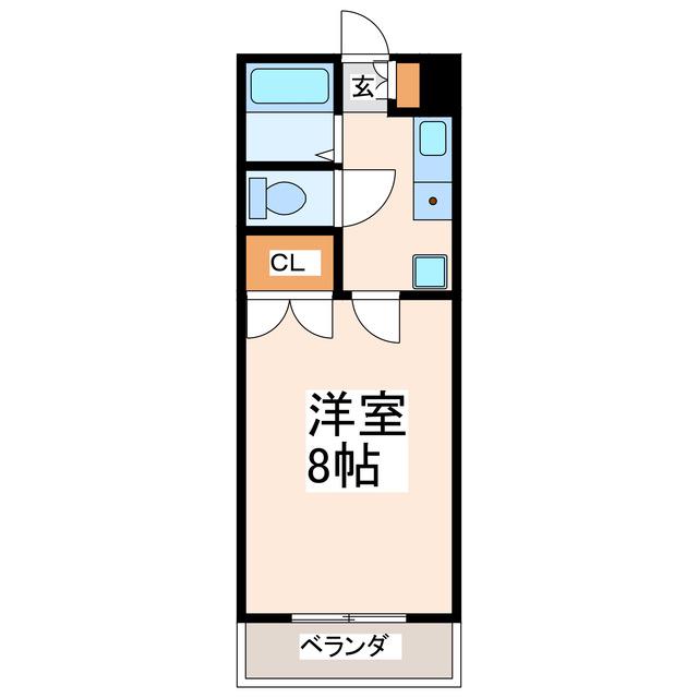 ハーミットクラブ3号館(1K/2階)の間取り写真
