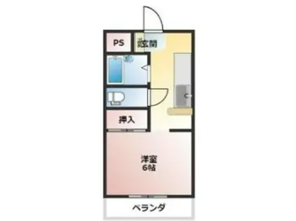 ブライトフューチャー(ワンルーム/2階)の間取り写真