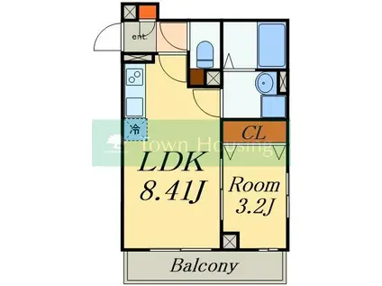 PREMIST妙典(1LDK/2階)の間取り写真