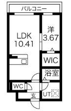 エスグランデ中崎町(1LDK/5階)の間取り写真