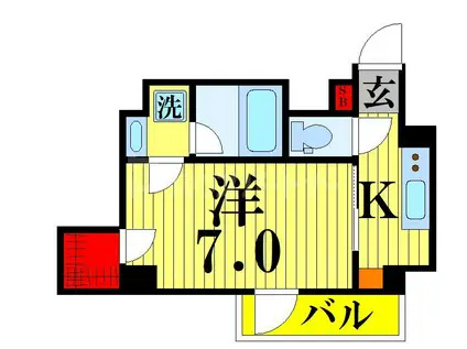 クレヴィスタ梅島(1K/5階)の間取り写真
