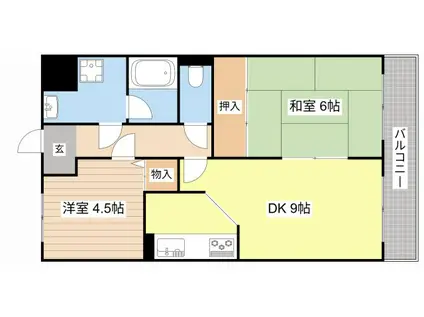 パディ・アイ・マンション(2DK/2階)の間取り写真