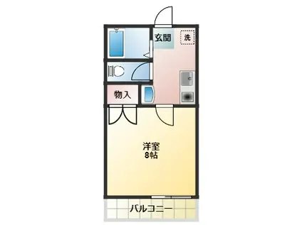 アルモ津田沼(1K/4階)の間取り写真