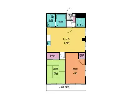 ベルメゾン93(2LDK/2階)の間取り写真