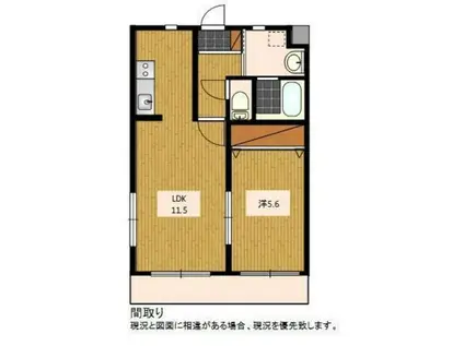 アモリールI(1LDK/3階)の間取り写真