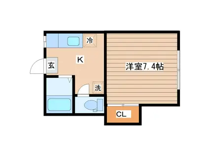 メゾン壱番館(1K/2階)の間取り写真