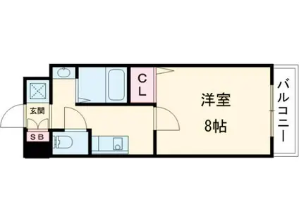 Mプラザ香里五番館(1K/10階)の間取り写真