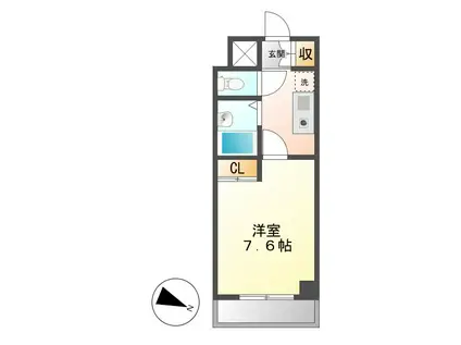 ISM 泉(1K/2階)の間取り写真