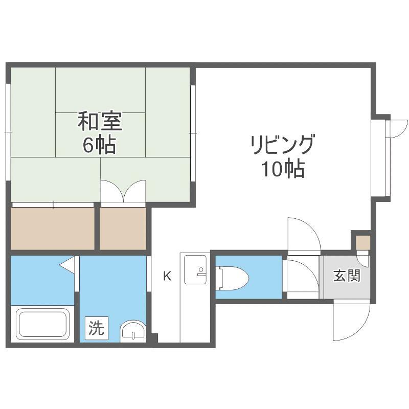 ムーンリバー410(1LDK/2階)の間取り写真