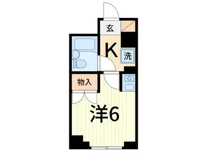 スクエア金町(ワンルーム/3階)の間取り写真