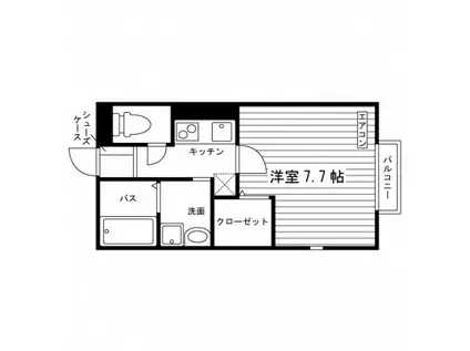 VERT MAISON(1K/2階)の間取り写真