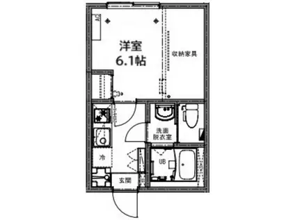ケイアイレジデンス東村山(1K/2階)の間取り写真