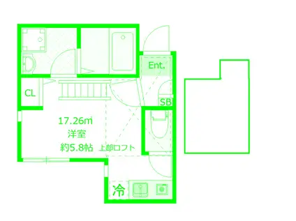 べステージ大船Ⅲ(ワンルーム/1階)の間取り写真