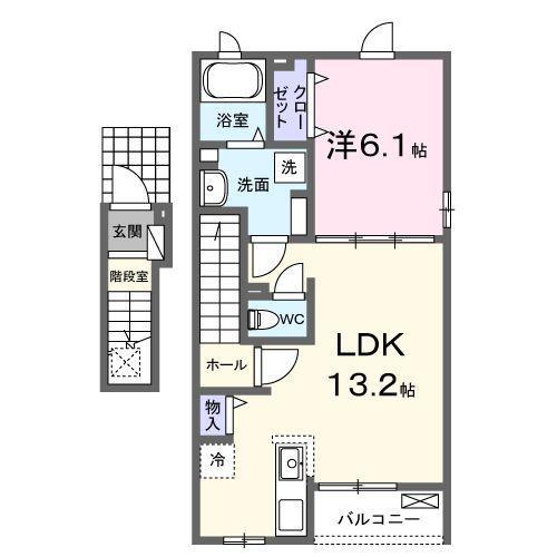 ヴォラーレ・フェリプレッサ I(1LDK/2階)の間取り写真
