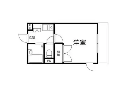 CASA北条(1K/3階)の間取り写真