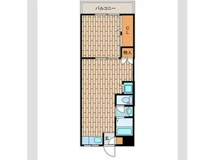 LUISII(1LDK/2階)の間取り写真