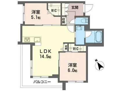 東京メトロ東西線 南砂町駅 徒歩5分 3階建 築2年(2LDK/2階)の間取り写真
