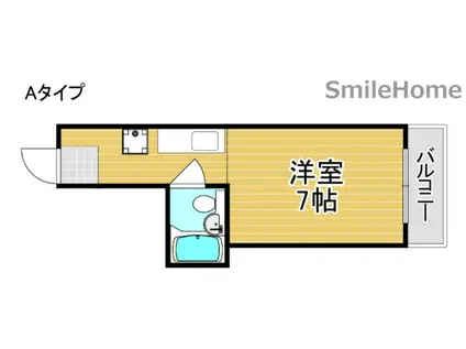 サンハイツ山之内(1K/5階)の間取り写真