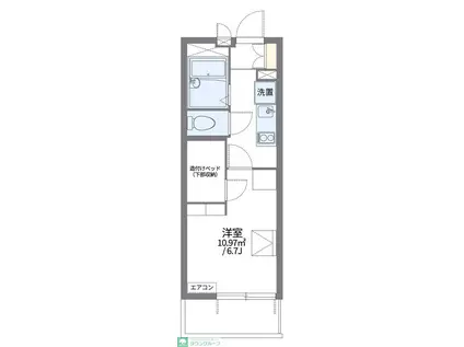 レオパレスグレイスIII(1K/3階)の間取り写真