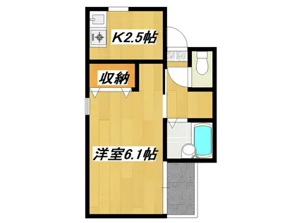 イースタイル江戸川(1K/3階)の間取り写真