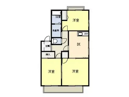 サンベルデ弐番館(3DK/1階)の間取り写真