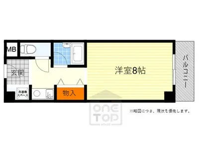 グラン・ボワ(ワンルーム/3階)の間取り写真