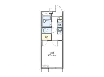 レオパレスファヴォーレ(1K/2階)の間取り写真