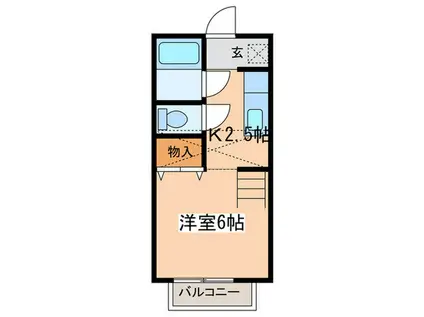 サクセス21(1K/2階)の間取り写真