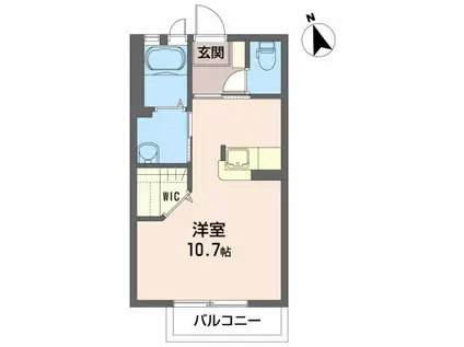 ガーデンコート六番館(ワンルーム/2階)の間取り写真