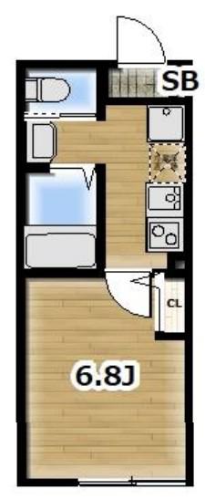 AMBITION岩槻加倉(1K/1階)の間取り写真