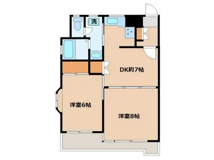 ウェンゲン豊玉(2DK/2階)の間取り写真