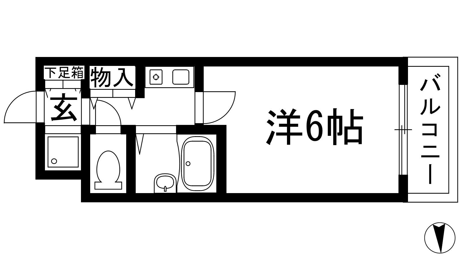 WAGAYA門戸厄神(1K/3階)の間取り写真