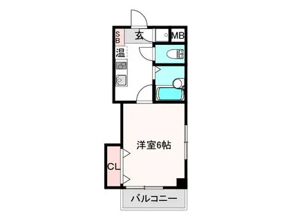 アパルト松崎(1K/8階)の間取り写真