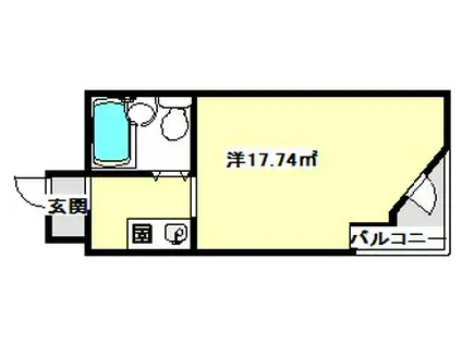VERDE KITANO(1K/3階)の間取り写真