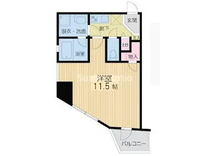 レジデンス本町(1K/6階)の間取り写真