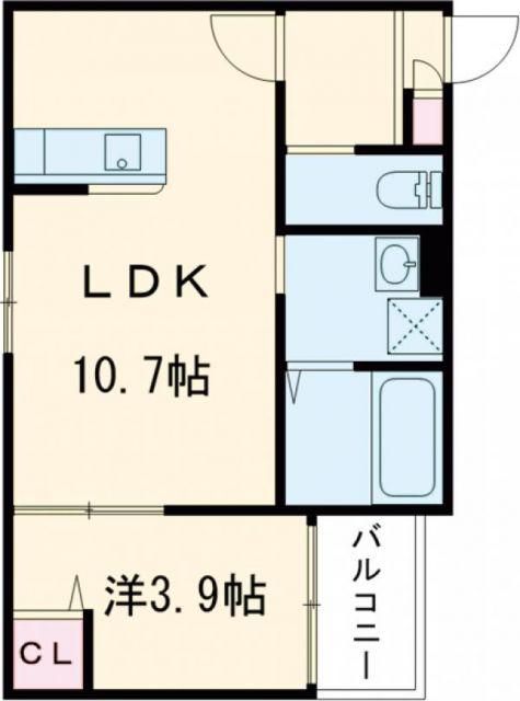 LECOCON桑名V(1LDK/1階)の間取り写真