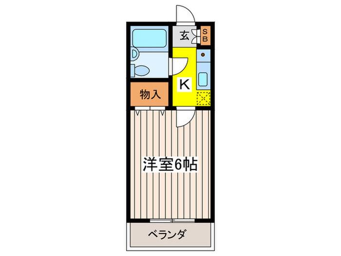 第一三菱荘(1K/1階)の間取り写真