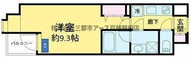 W-GATES TOWER (1K/6階)の間取り写真