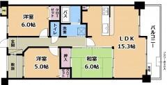 アメニティ南草津IV(3LDK/3階)の間取り写真
