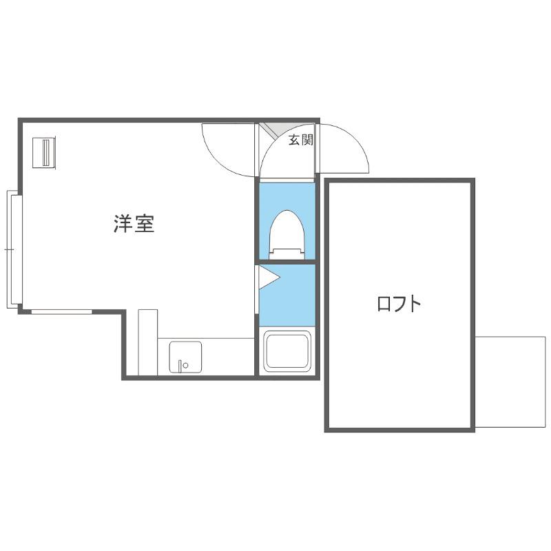ハイムGITZO(ワンルーム/2階)の間取り写真