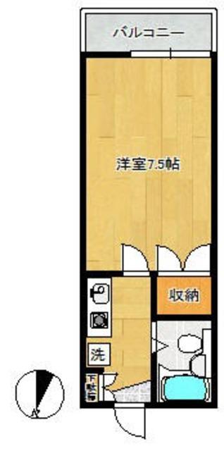 グリーンハイツ(1K/2階)の間取り写真