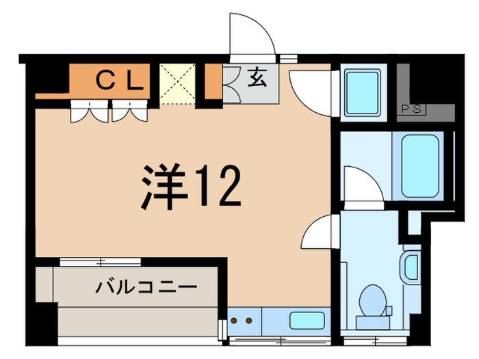 TI-HIGASHIAZABU(ワンルーム/2階)の間取り写真